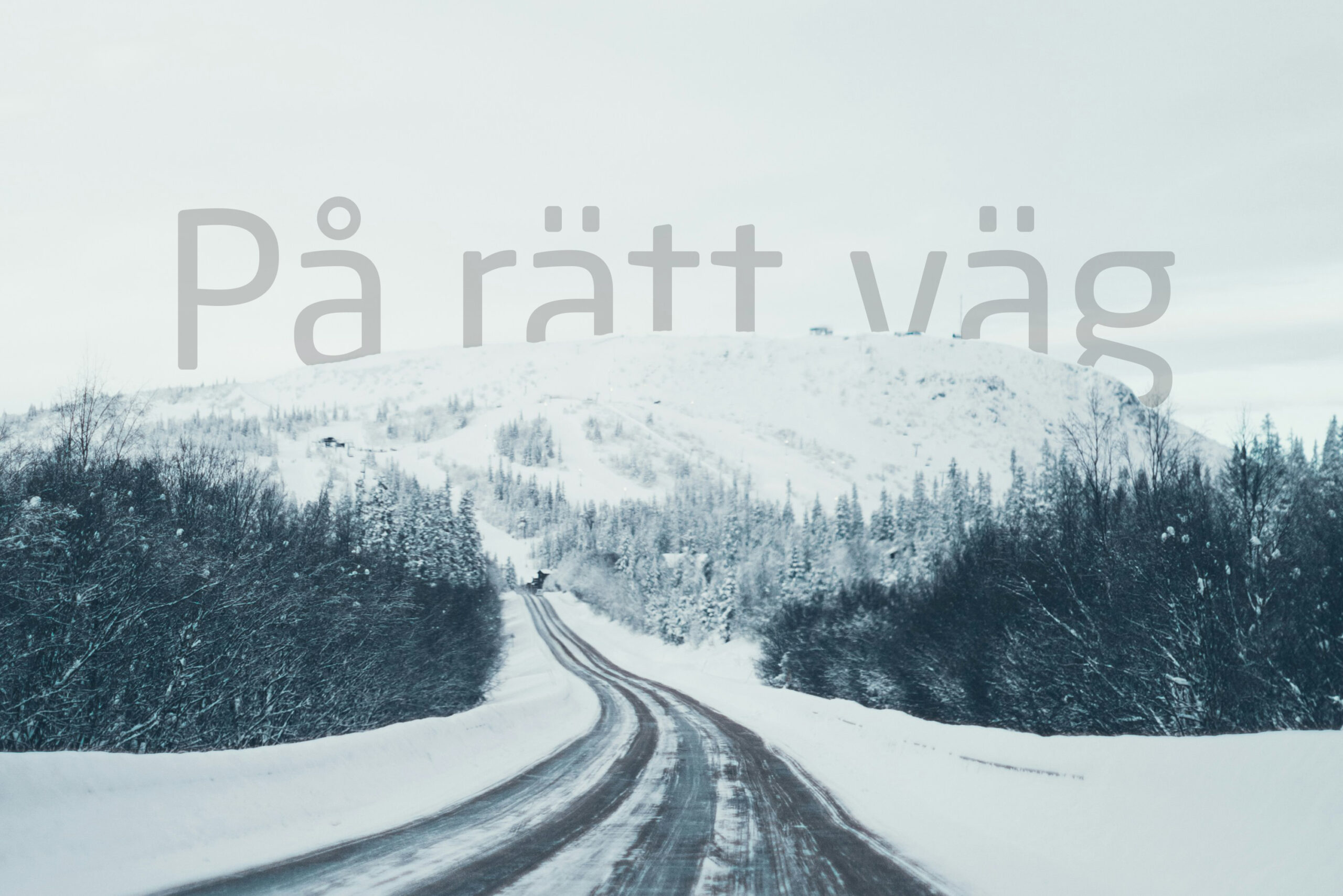 Väg i snölandskap